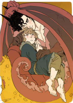here is the extra smauglock/bilbo cuddle i mentioned here i tried