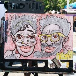 Doing caricatures at the Central Flea in Central Square today!