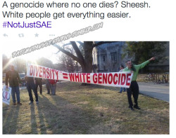 liftedtruth:  ratchetmessreturns:White Genocide?? LOL  Well white