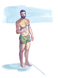 frankpaintsdudes:  RYAN, Semi-Nude Male by Frank-JosephInk and
