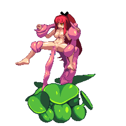 Red haired oppai warrior female getting tentacle raped by a plant monster.