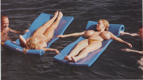 roberttoddy:  Traci Topps sunning her big breasts  Gap and projection. Perfect.