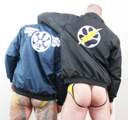 Gpup Alpha and a mate enjoying their MoodyBear gear.