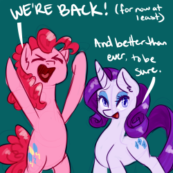 ask-rarity-and-pinkie:  The ask box has been cleared, and we’re