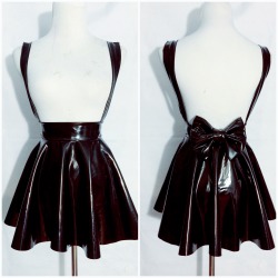 lustfuldolldesigns:  Vinyl Bow Suspender Dress - ๑   Pretty!