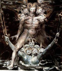 ritualcircle:  William Blake - The Great Red Dragon and the Beast