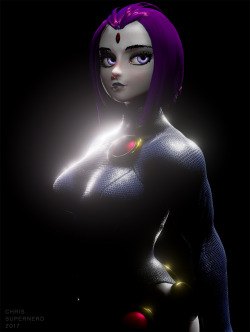 cphyffer: Raven (miss hotness supreme). Modeled in ZBrush, UVed