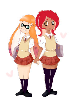 coolene:  Quick gay splatoon doodle  this should be an anime