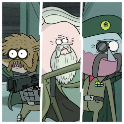 Who had the best facial hair…Rigby, Pops, or Benson? 