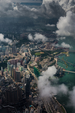 -fuckthisscene:  Aerial HKG by CoolbieRe on Flickr. 