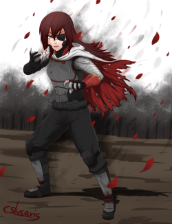 #158 - Commission “RWBYxMGSV: Phantom Rose”Full Body Line