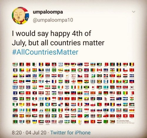 Happy All Countries Matter Day!  July 4th!!!!  All Countries