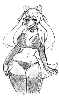 pastelletta:  Commish: Fawn by Pastelletta  Lingerie sketch special