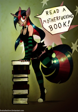 princesstwilicorn:  Read a Book, Read a Book by *FoxInShadow