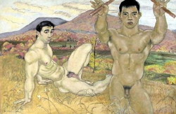 Pemberton Nude men in Hudson Valley Landscape  