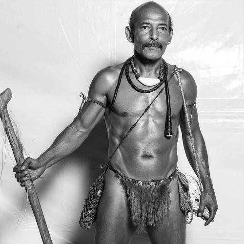   Oceanian man, photographed at the Festival de las Artes del Pacifico in 2016, by Steve Hardy.   