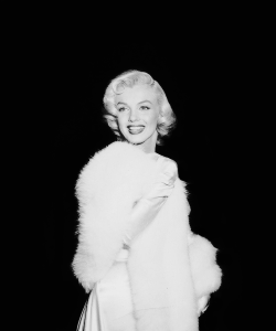 normajeanebaker:  Marilyn Monroe at the premiere of Call Me Madam,