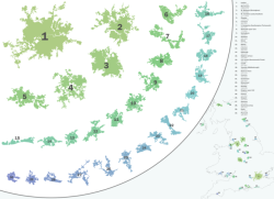 maptitude1:  Comparative sizes of the UK’s 30 most populous