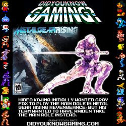 didyouknowgaming:  Metal Gear Rising: Revengeance.Source.  I