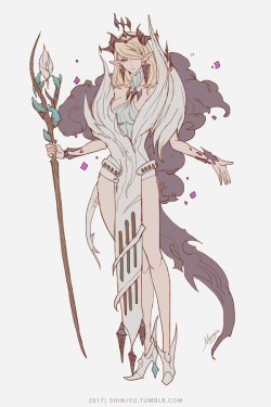 shinjyu: Heavensward dress : The Churning Mist Night doodle,