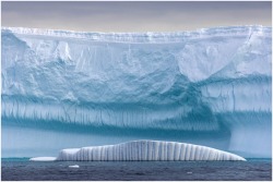 A small iceberg floats past the Antarctic’s western peninsula