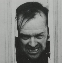 astanleykubrick: Frame from an unused take from The Shining.