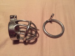 chastityknight:  Mature metal queens keep for sale. Cage was