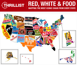 thelandofmaps:  A map of the most iconic fast food chain in each