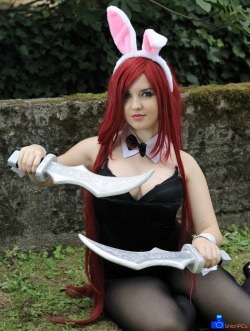 im-a-g33k:  Katarina battlebunny cosplay league of legends by