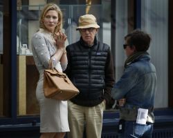 fuckyeahdirectors:  Cate Blanchett and Woody Allen on-set of