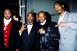 90shiphopraprnb:  Suge Knight, 2Pac, MC Hammer and Snoop Dogg