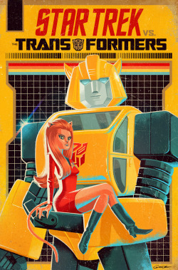 caltsoudas:  My cover for issue 4 of Star Trek vs Transformers