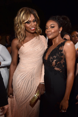 celebritiesofcolor:  Laverne Cox and Gabriell Union attend the