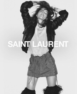lelaid:Laetita Casta by David Sims for Saint Laurent S/S 2018
