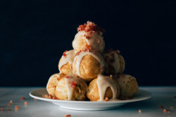 confectionerybliss:  Maple Bacon Mochi Pancake BitesSource: Fork