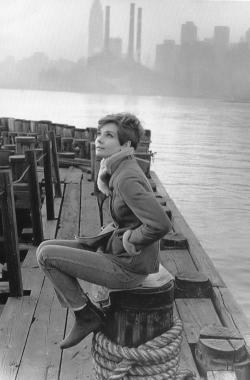 growhousegrow:  Audrey Hepburn hanging around the Brooklyn? docks.