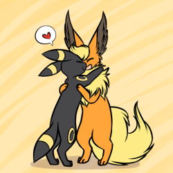 umbreon–daily:  Did someone say hugs?In response to this @fridayflareon