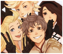 nymre:  bravely default friends!!! drew this last year i think?