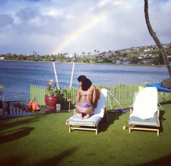 Ms Kelly in hawaii nice rainbow capture ~dd