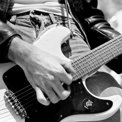 vaticanrust:  Johnny Ramone and his guitar, circa 1970s.  Photo