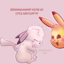 pikapetey:  “Only if you make me a dragon too fluffly butt!”I