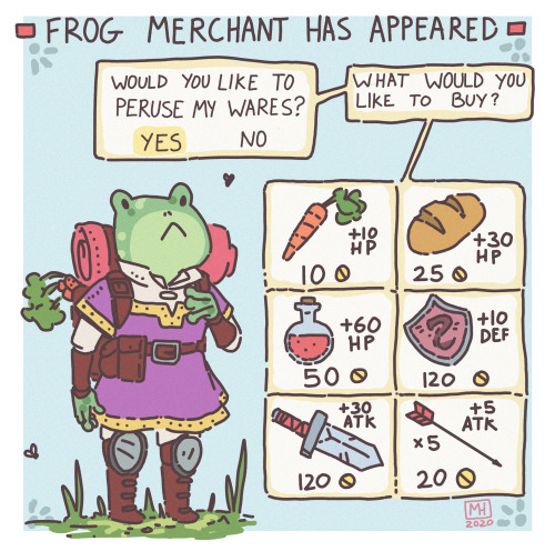 ismarus-art:    ＊✿❀  The Frog Merchant is in town! They