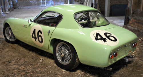 carsthatnevermadeitetc:  Lotus Elite Type 14, 1957. The Eliteâ€™s most distinctive feature was its fibreglass monocoque constructionÂ whichÂ used GRP for the entire load bearing structure of the car. It remained in production until 1963 by which time