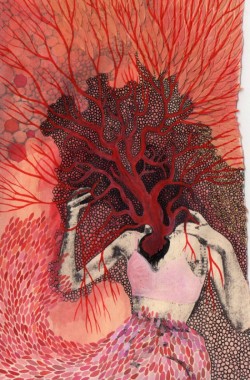 nearlya:  Ashley Blanton. Dendrite, watercolor, gouache, pen,