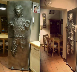 love-and-bdsm:  coolgeekgifts:  Han Solo Frozen in Carbonite