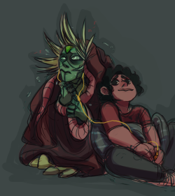 deadwooddross:  Steven is probably playing some like…..Enya……for