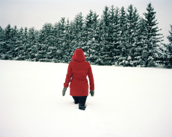 lodoelaura:  Tenzin in Knee-Deep Snow (Red), 2013. 
