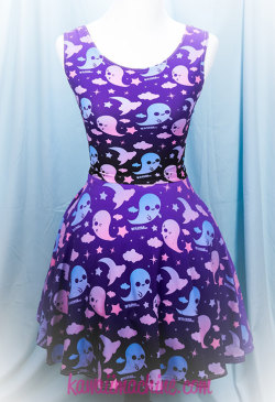 thekawaiimachine:  Graveyard Ghosts Printed Skater Dress (Available