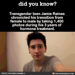 did-you-kno:  Transgender teen Jamie Raines chronicled his transition