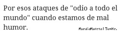 Es hora de que te vayas al carajo, Mi amor...